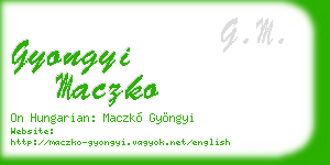 gyongyi maczko business card